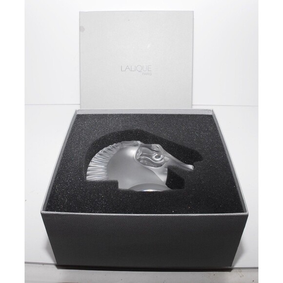 Lalique Longchamp Horse Crystal Sculpture Rare 10119400 Mascot hood ornament - Picture 1 of 11
